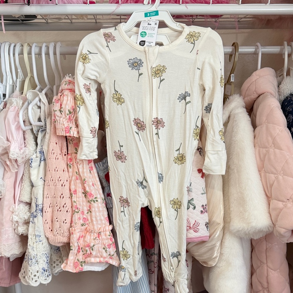 Floral Baby Onesie purely soft 3m